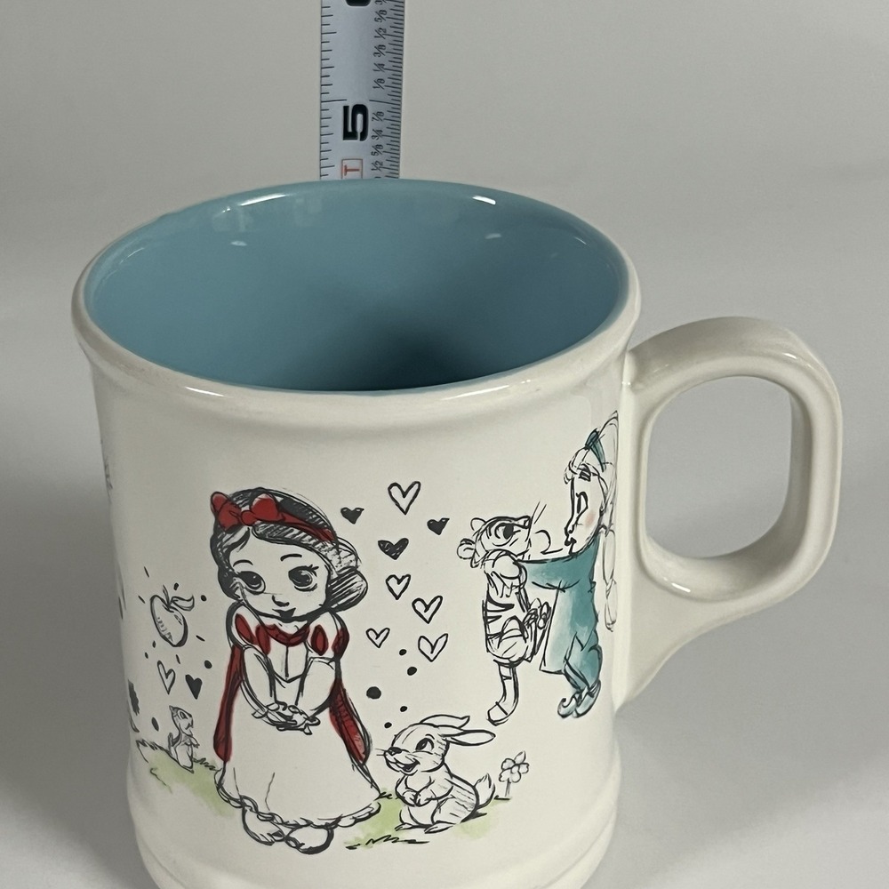 Disney Animator Princess Sketch Mug, Snow White Jasmine Rapunzal TinkerBell - Picture 8 of 8